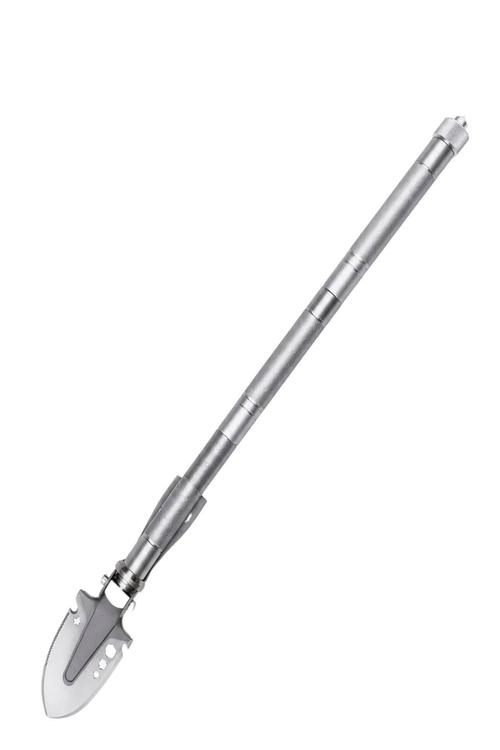 Multifunction Survival Shovel and Hoe, Portable Camping Tool with Aluminum Handle and Steel Blade